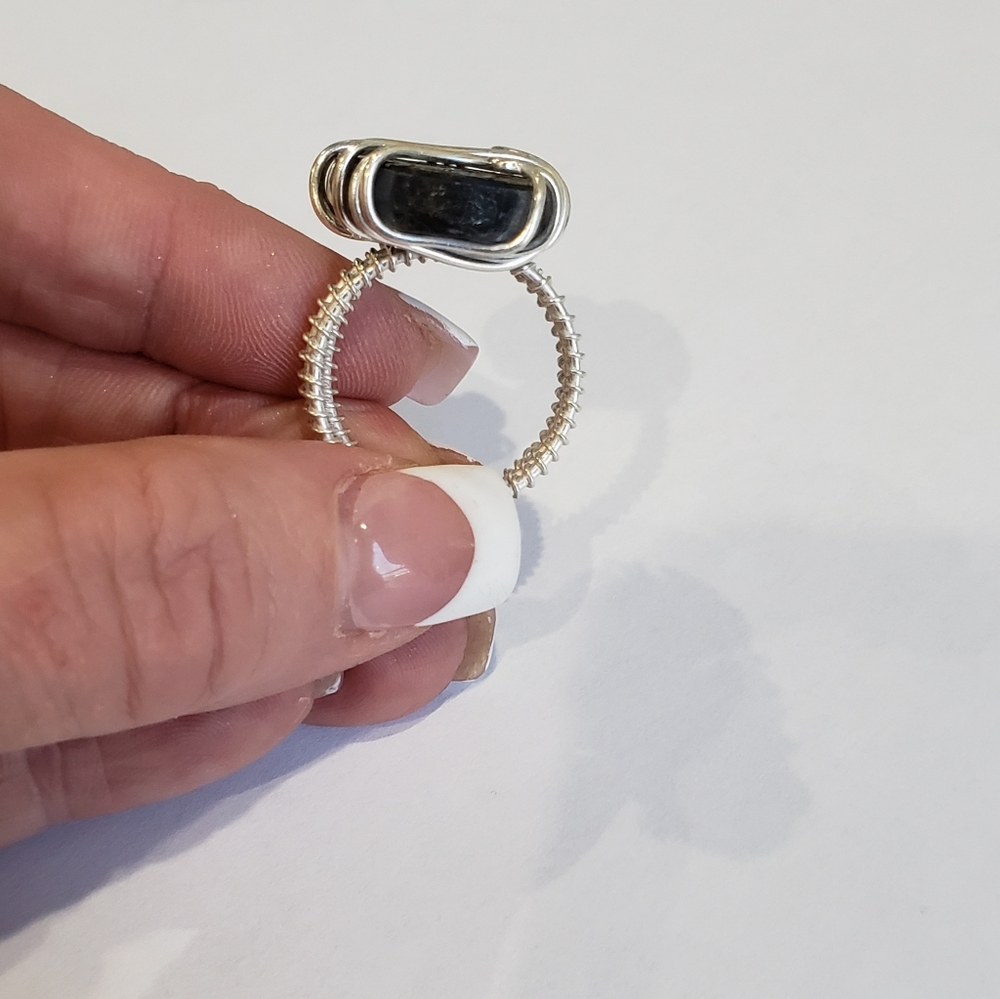 Abalone Shell Gemstone, 925 Silver Ring - image 8